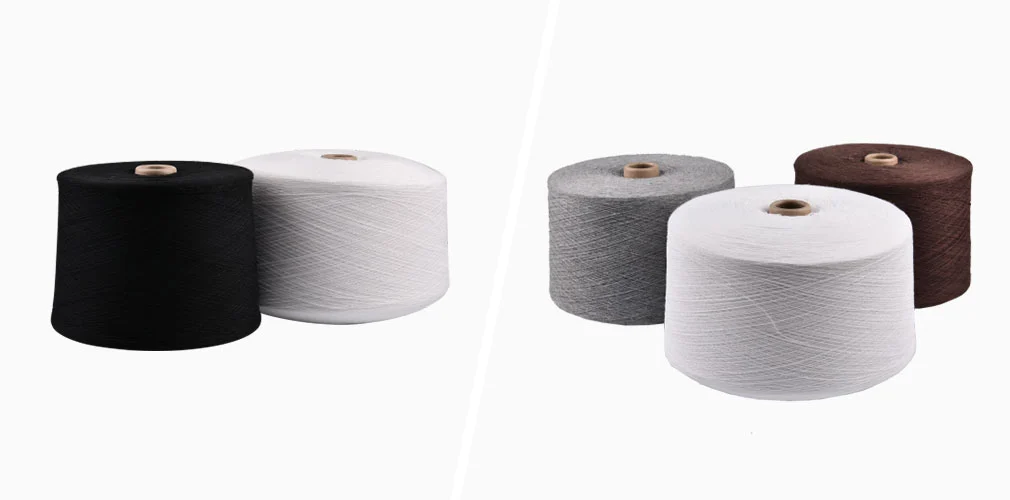 White Cotton Polyester Yarn Ne 201