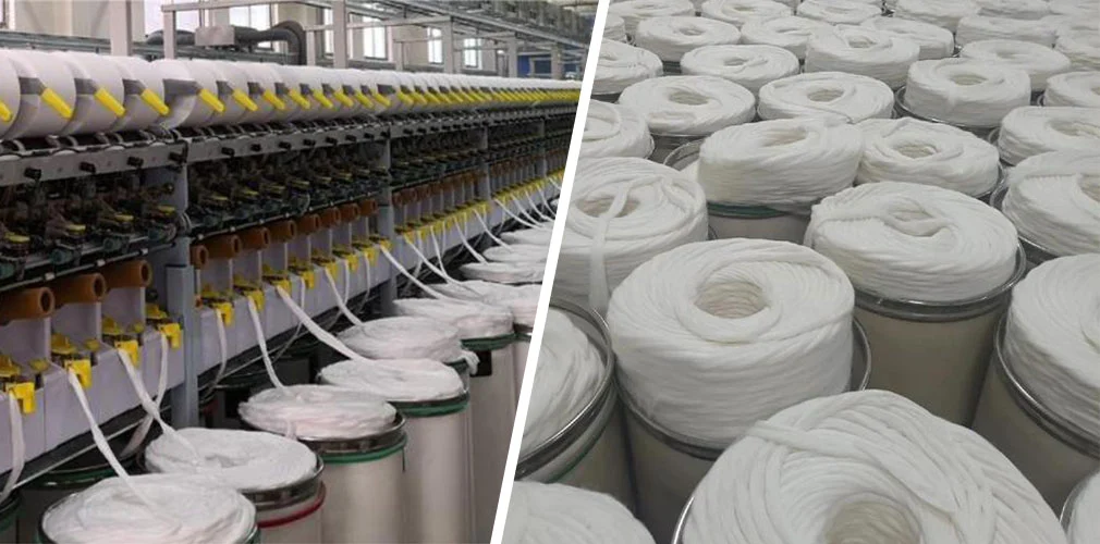 White Cotton Polyester Yarn Ne 201